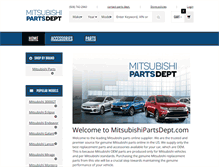 Tablet Screenshot of mitsubishipartsdept.com